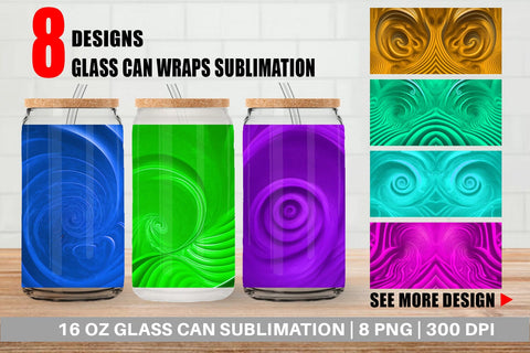 Glass Can Wraps Sublimation artnoy 