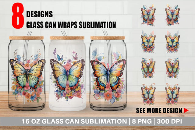 Glass Can Wraps Sublimation artnoy 