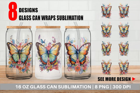 Glass Can Wraps Sublimation artnoy 