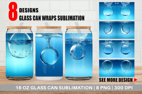 Glass Can Wraps Sublimation artnoy 