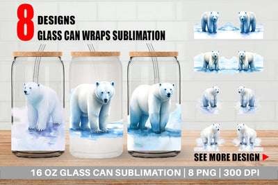 Glass Can Wraps Sublimation artnoy 