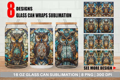 Glass Can Wraps Sublimation artnoy 