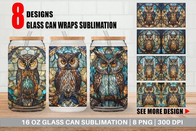 Glass Can Wraps Sublimation artnoy 