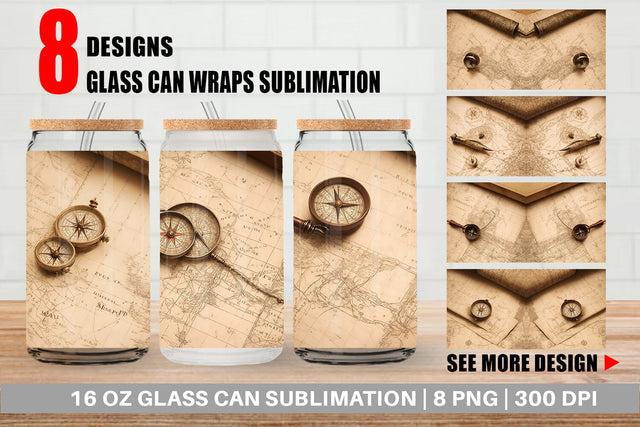 Glass Can Wraps Sublimation artnoy 