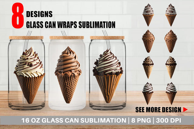 Glass Can Wraps Sublimation artnoy 