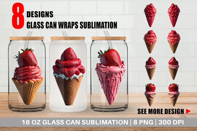 Glass Can Wraps Sublimation artnoy 