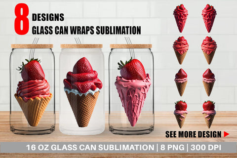 Glass Can Wraps Sublimation artnoy 