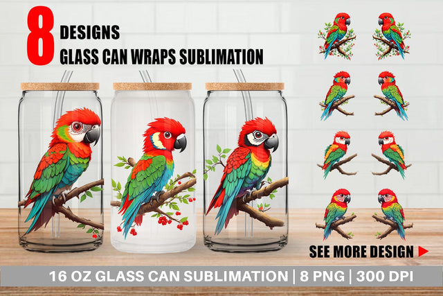 Glass Can Wraps Sublimation artnoy 