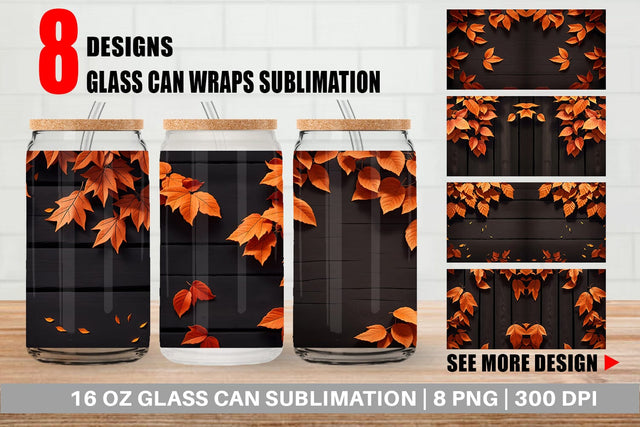 Glass Can Wraps Sublimation artnoy 