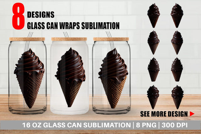 Glass Can Wraps Sublimation artnoy 