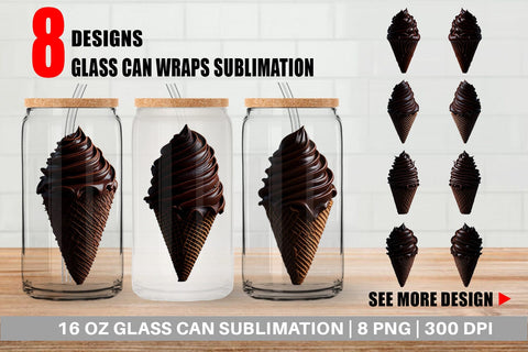 Glass Can Wraps Sublimation artnoy 