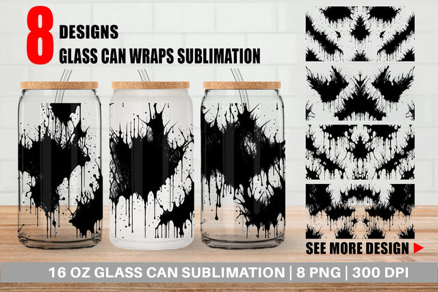 Glass Can Wraps Sublimation artnoy 