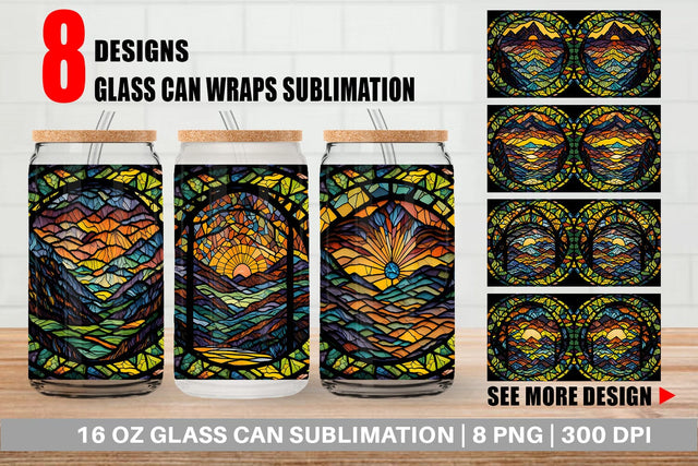 Glass Can Wraps Sublimation artnoy 