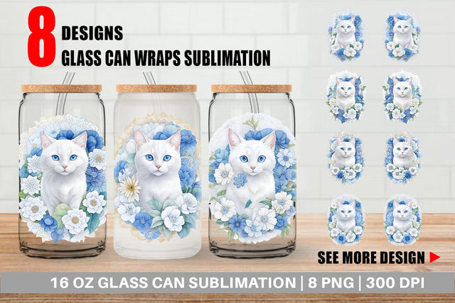 Glass Can Wraps Sublimation artnoy 