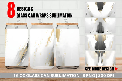 Glass Can Wraps Sublimation artnoy 