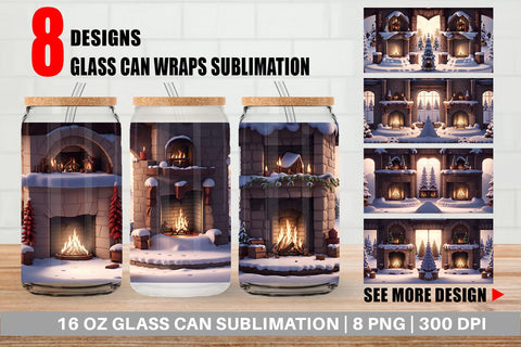 Glass Can Wraps Sublimation artnoy 