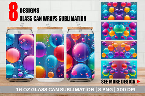 Glass Can Wraps Sublimation artnoy 