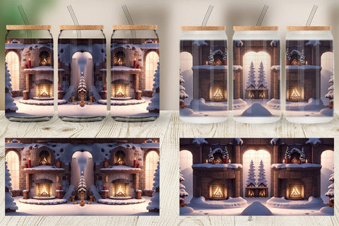 Glass Can Wraps Sublimation artnoy 