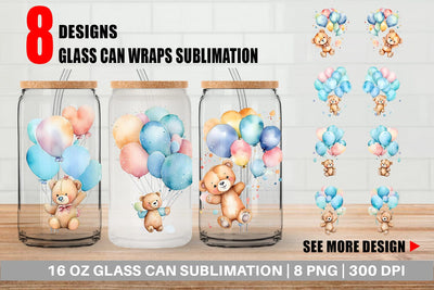 Glass Can Wraps Sublimation artnoy 