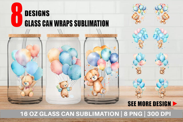 Glass Can Wraps Sublimation artnoy 
