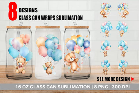 Glass Can Wraps Sublimation artnoy 