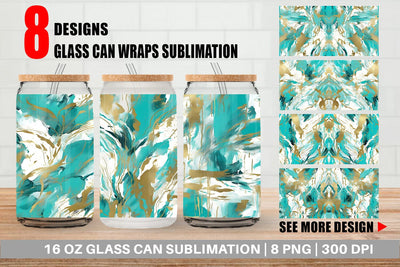 Glass Can Wraps Sublimation artnoy 