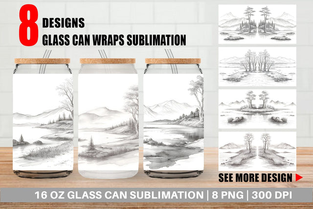 Glass Can Wraps Sublimation artnoy 