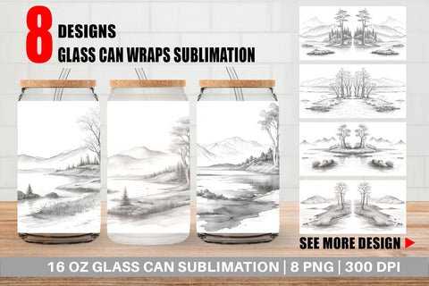 Glass Can Wraps Sublimation artnoy 