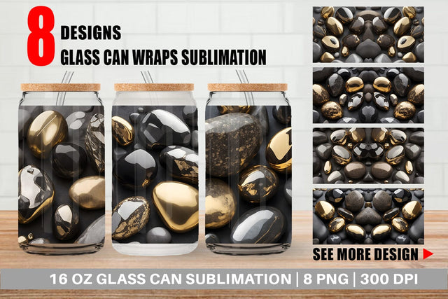 Glass Can Wraps Sublimation artnoy 