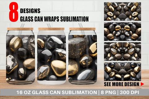 Glass Can Wraps Sublimation artnoy 