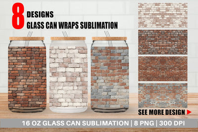 Glass Can Wraps Sublimation artnoy 