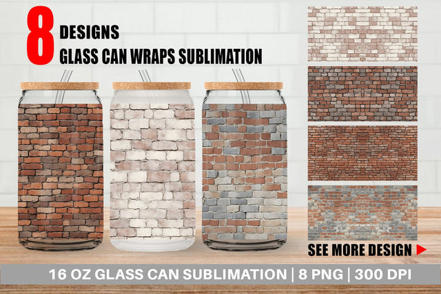 Glass Can Wraps Sublimation artnoy 
