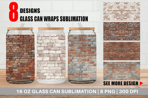 Glass Can Wraps Sublimation artnoy 