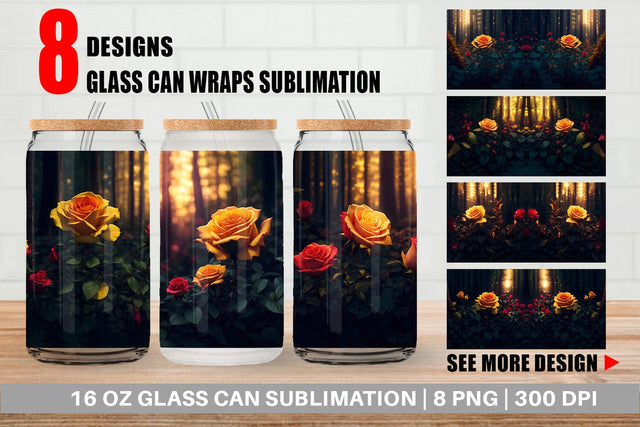 Glass Can Wraps Sublimation artnoy 