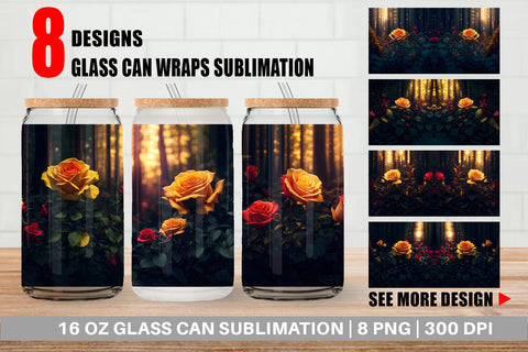 Glass Can Wraps Sublimation artnoy 