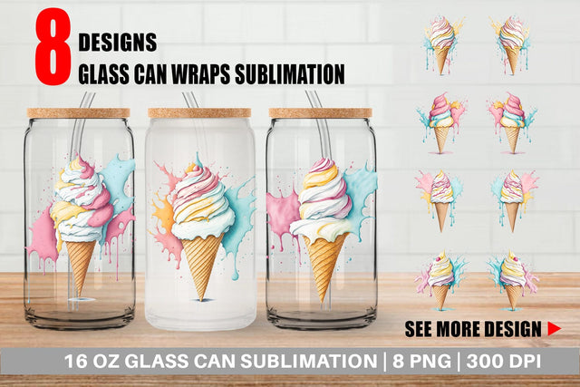 Glass Can Wraps Sublimation artnoy 