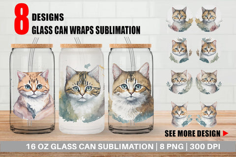 Glass Can Wraps Sublimation artnoy 