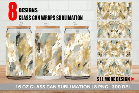 Glass Can Wraps Sublimation artnoy 