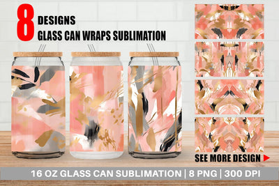 Glass Can Wraps Sublimation artnoy 