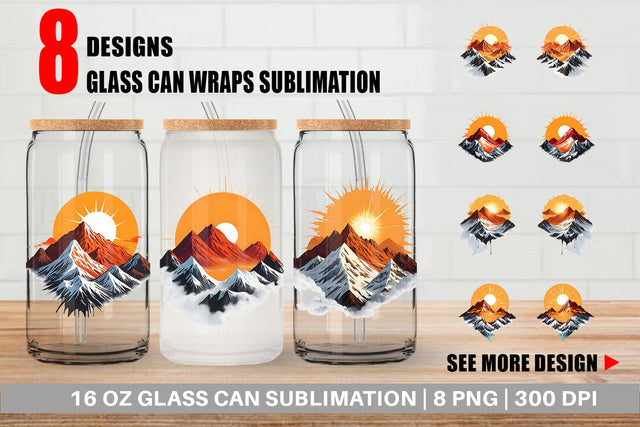 Glass Can Wraps Sublimation artnoy 