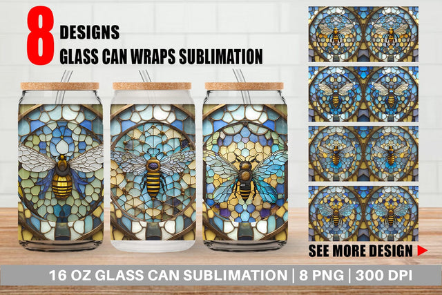 Glass Can Wraps Sublimation artnoy 