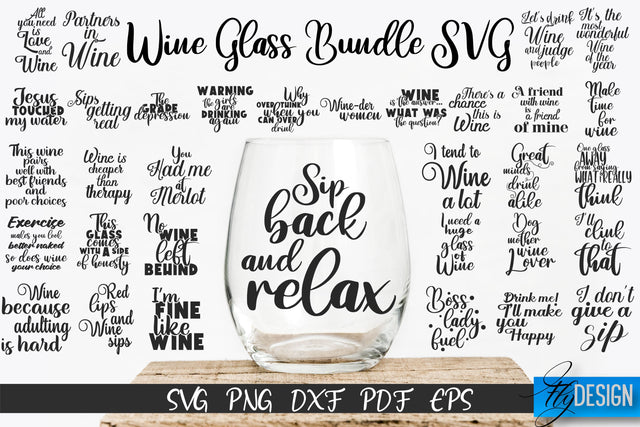 Glass Etching Designs. Wine Glass SVG Bundle. Stencil svg v2 SVG Fly Design 