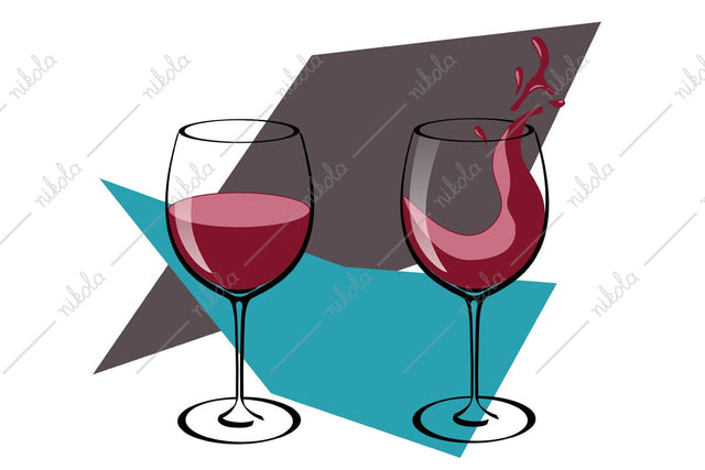 Glass of Red Wine Vector Clipart PNG SVG EPS PDF SVG nikola 