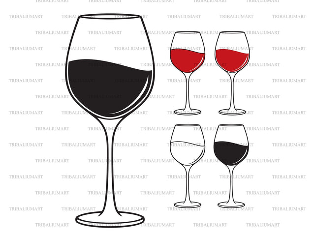 Glass of wine SVG TribaliumArtSF 