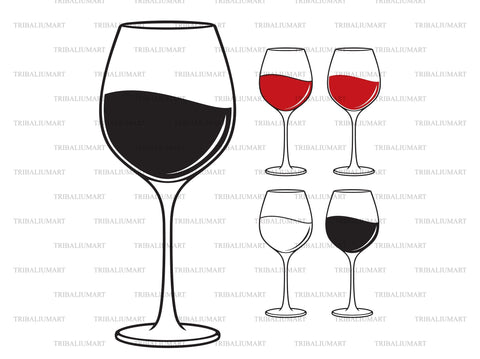 Glass of wine SVG TribaliumArtSF 