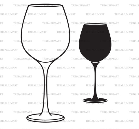 Glass of wine SVG TribaliumArtSF 