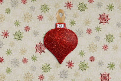 Glass Onion Christmas Ornament Feltie ITH Applique Embroidery Embroidery/Applique Designed by Geeks 