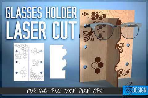 Glasses Holder Laser Cut SVG | Accessories Holder SVG Design | CNC Files SVG Fly Design 