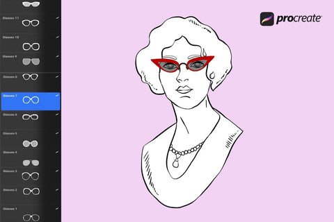 Glasses Procreate Stamps SVG SvgOcean 