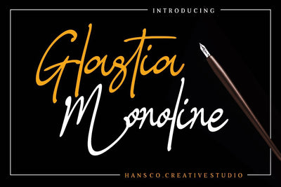Glastia Monoline Font Hans Co 
